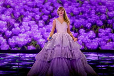 8. Enchanting Purple “Speak Now” Taylor Swift Eras Tour Outfit. photo: Jennifer Bilicek. We were enchanted to meet this dreamy outfit! It’s checking off all the boxes for “Speak Now” inspired outfit ideas for the Taylor Swift Eras Tour: a signature purple hue, romantic sparkly details, and some subtle country vibes. …